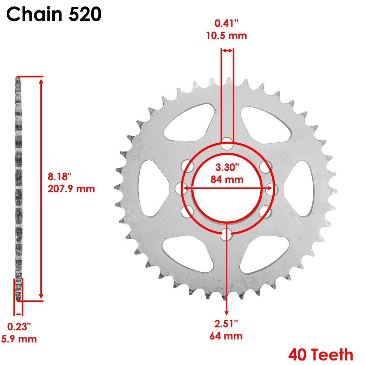 Chain And Sprocket Kit Caltric Blue Drive Chain & Sprocket Kit For