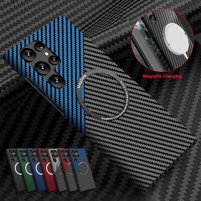 Carbon Fibre Hülle Für Samsung Galaxy S26 S25 S24 Ultra Handy Schutz Hard Case
