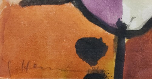 Gemälde Aquarell Stadtansicht Abstrakt Gerda Henning Signiert Nachlass - Bild 10 von 10