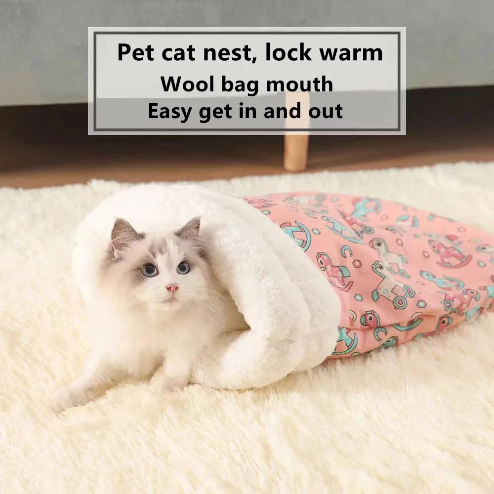 Cat nest closed warmth windproof and sleeping bag drilling hole nest Safety nest