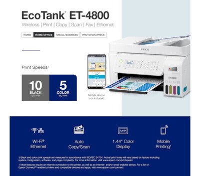 Epson EcoTank ET-4810 Inkjet All-in-One Printer