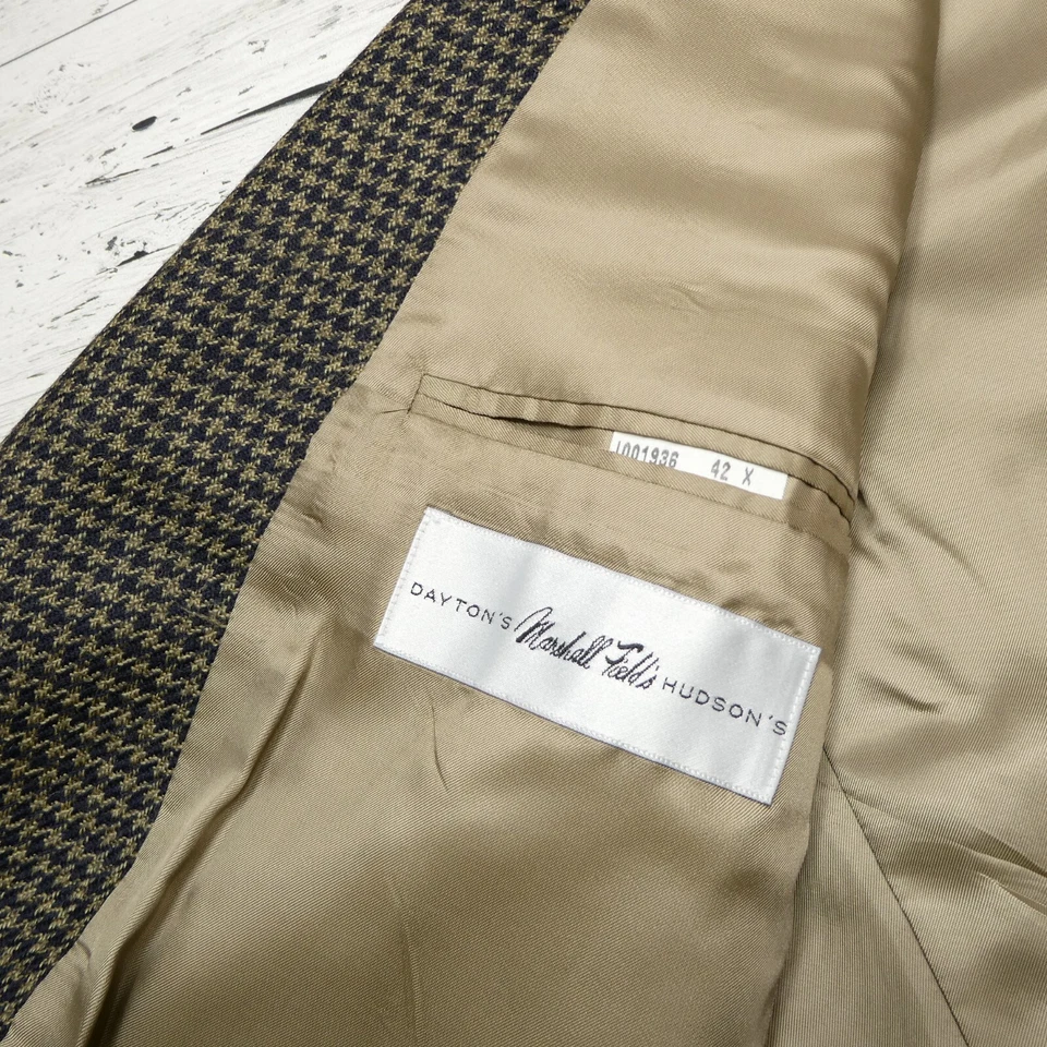 Blazer Traje Chaqueta Chaps Ralph Lauren Tweed Talla 44 Azul Beige Pata de Gallo Foto 3 de 4