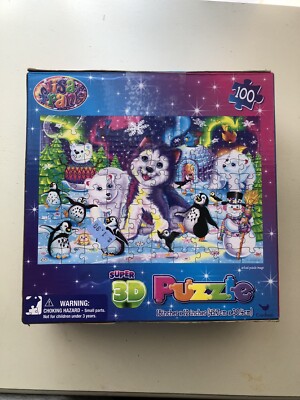 Lisa Frank 100 Pc  Super 3D Puzzle Cardinal 2013 18 in. X 12 in. Open Box