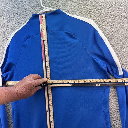 Nike Sweatshirt Adult XL Blue Athletic Running Dri Fit Polyester Swoosh Thumb - Foto 7 di 10