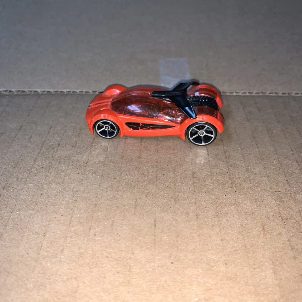 2011 Hot Wheels AcceleRacers Iridium Orange Red Die Cast Toy Car Vehicle - Image 2 of 4