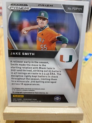 2021 PRIZM DRAFT PICK JAKE SMITH AUTO #PD171 Red Lazer Prizm | eBay