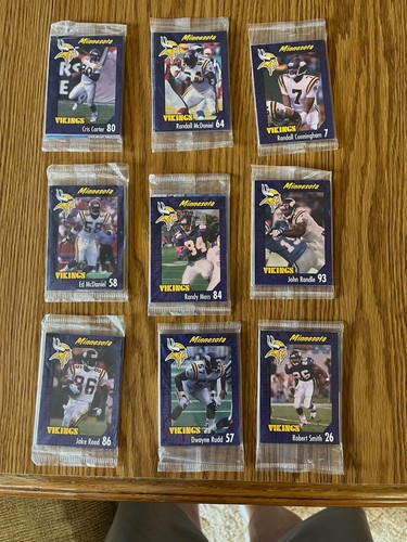 MINNESOTA VIKINGS 1999 BURGER KING 27 CARD SET - Sealed - Complete - Moss Carter