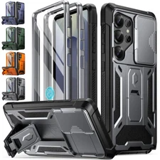 For Samsung Galaxy S25 Ultra 5G Case Poetic Built in Screen With Kickstand Cover