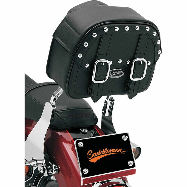 Saddlemen Large Desperado Sissy Bar Bag Black /Studded Motorcycle