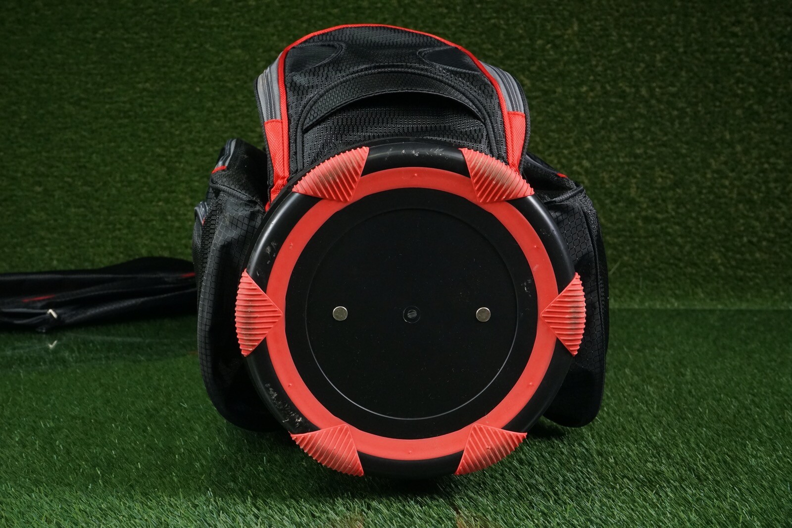 POWERBILT TPS 14-WAY DIVIDER GOLF CART BAG, BLACK / RED