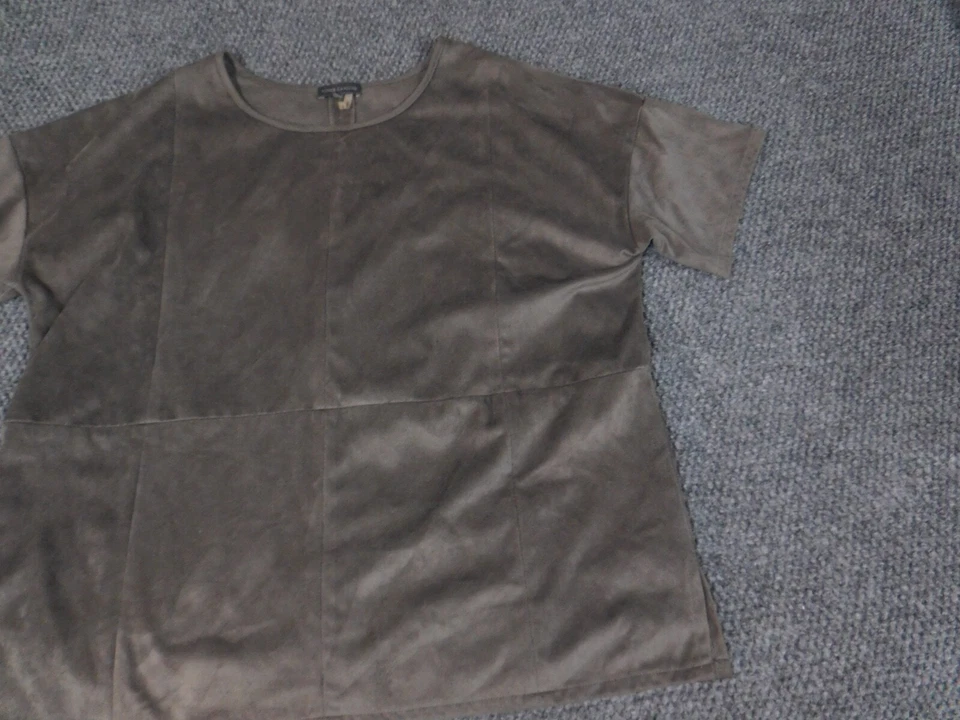 Vince Camuto Womens Blouse Small Gray pullover stretch - Imagem 4 de 4