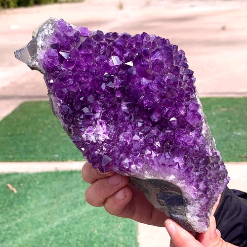 2.65LB Natural Amethyst geode quartz cluster crystal specimen Healing - Picture 19 of 24