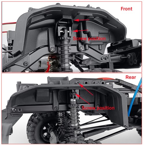 Torres ajustables con montaje de choque AXSPEED para coche rastreador de radiocontrol TRX4 TRX6 1/10 - Imagen 6 de 11