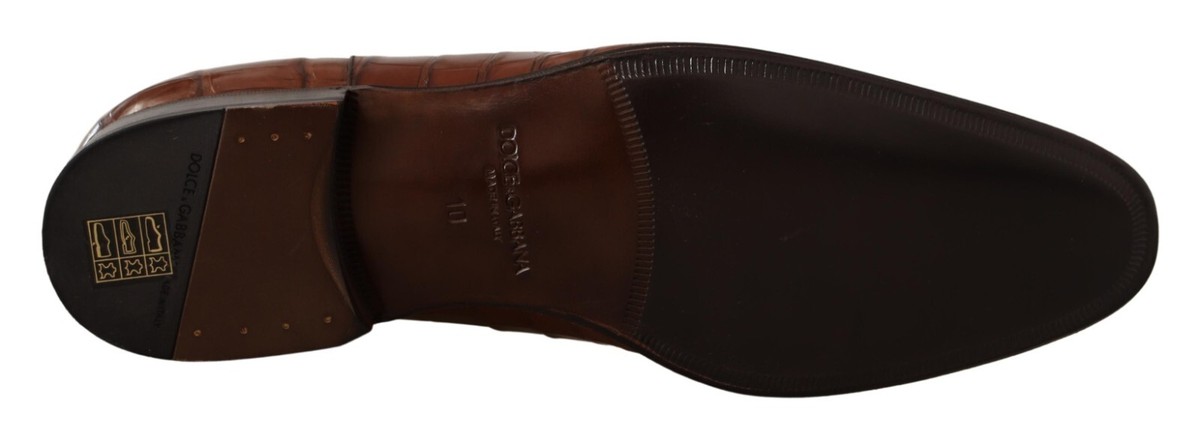 DOLCE & GABBANA Shoes Derby Brown Crocodile Leather Mens  display picture 3