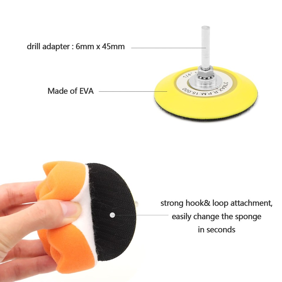 VIBRATITE Car Headlight Restoration Kit 3 Inch Car Polishing Sanding