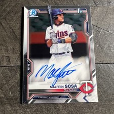 Malfrin Sosa 2021 1st Bowman Chrome Auto Minnesota Twins MLB RC