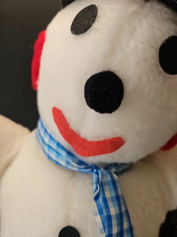 Boneco de neve de Natal de pelúcia vintage Parisi Creations 23" com chapéu raro! - Imagem 3 de 4