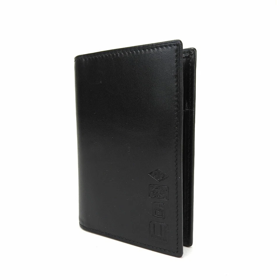 Usado Dunhill Card Case cuero negro - cubierta de nota - Imagen 2 de 4