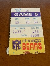 1975 Chicago Bears Minnesota Vikings Football Ticket Walter Payton Rookie Year