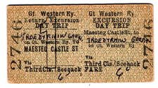 Railway ticket: G.W.R.: Maesteg (Castle Street) & Troedyrhiw Garth, 1964