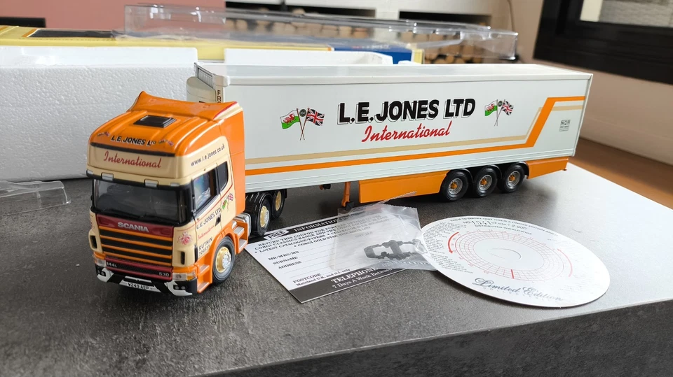 1/50 CORGI CAMION TRUCK SCANIA TOPLINE FRIDGE TRAILER JONES INTERNATIONAL MIB - Photo 3/4