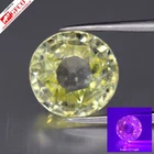 ? GFCO CERTIFIED 5.36ct Round Natural Grossular Garnet (UV Reactive) Srilanka