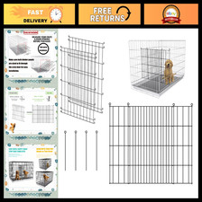 Dog Crate Divider Panels - 2 Pack, Adjustable Metal for 32"-36" Crates, 20.47" H