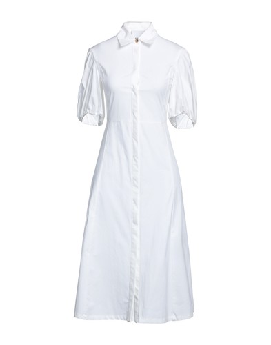 RRP€340 ERIKA CAVALLINI Midi Shirt Dress IT46 US10 UK14 XL White Made in Italy - Picture 3 of 5
