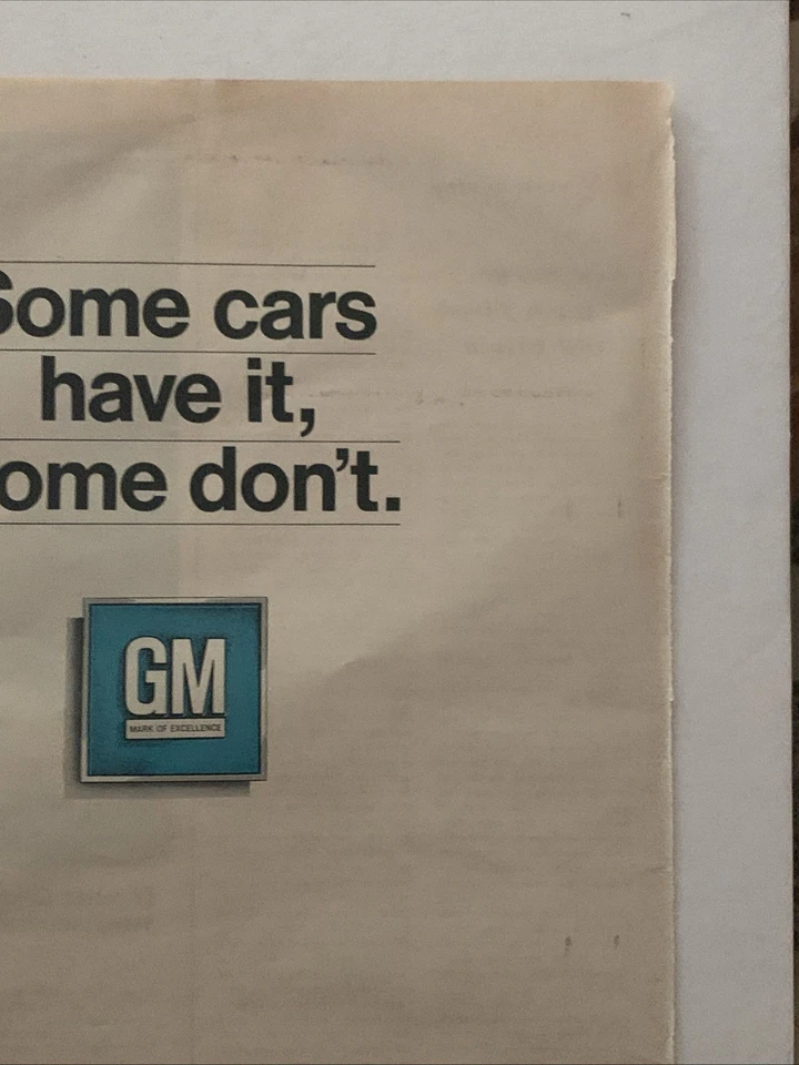 GM Mark of Excellence 1967 anuncio impreso algunos autos lo tienen algunos no de colección años 60 Foto 3 de 4