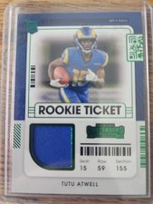 2021 Panini Contenders - Tutu Atwell (MEM, RC) -Rookie Ticket Swatches #RTS-TAT 