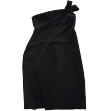 LIKELY Dress Womens 8 Black Packard One Shoulder Slit Hem Cocktail Party