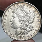 1878 8TF  MORGAN DOLLAR AU DETAILS (cleaned)