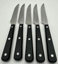 Five J.A Henckels International Eversharp 35197-100 Stainless 5” Steak Knife