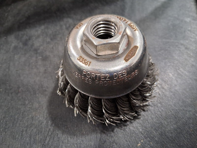Osborn Steel Knotted Cup Brush 2-3/4'' Dia 0.02'' Wire Dia 33561