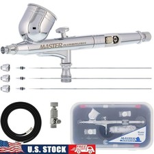 G233 Pro Dual Action Airbrush Kit Multi-Purpose 0.2 0.3 0.5mm Crafts Art New