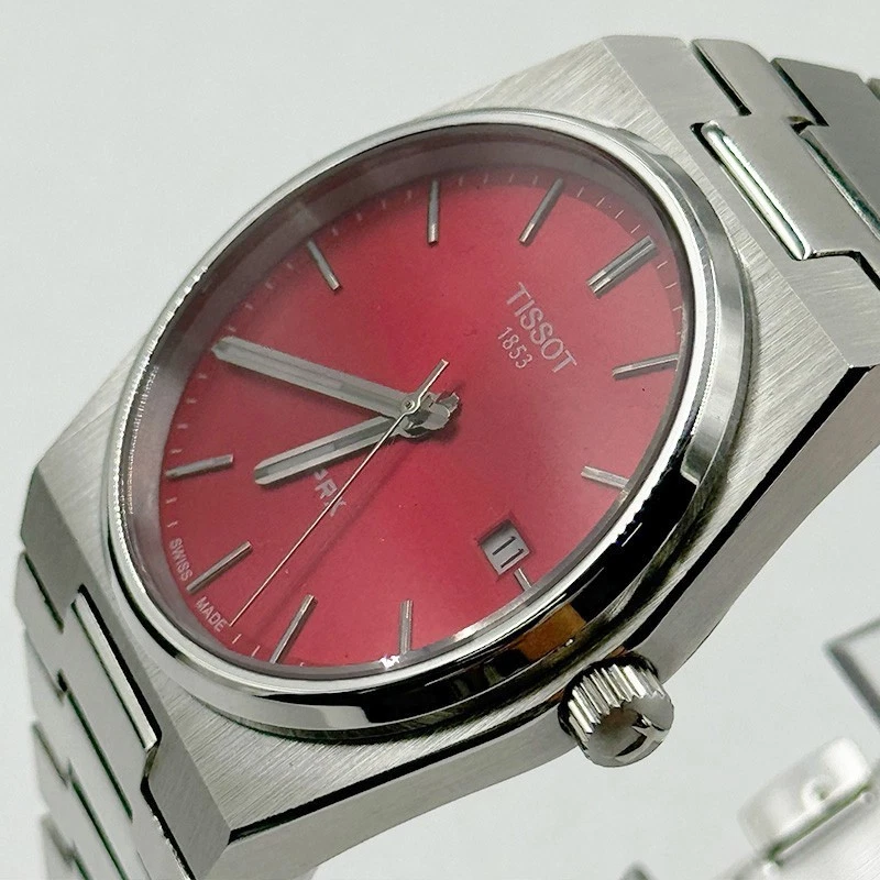 TISSOT PRX T137.410.11.421.00 Red Dial Stainless Steel Quartz Men's Watch 40MM - Image 3 of 4