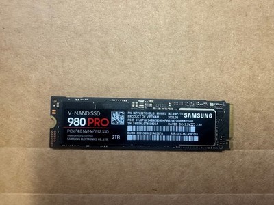 Samsung  980 Pro 2TB PCIe 4.0 NVMe M.2 SSD 99% Life Remaining - Ready for Use!