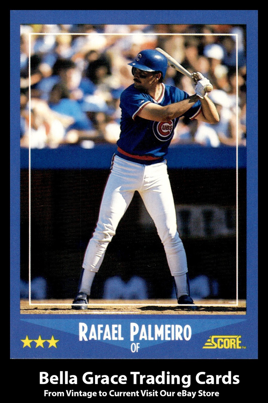 Rafael Palmeiro #186 Baseball Cards 1988 Score trading card — raw and PSA graded price guide