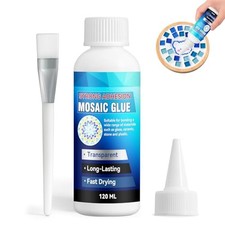 Mosaic Glue Clear 120ml, Waterproof Mosaic Tile Glue for DIY, usmosaic-W01