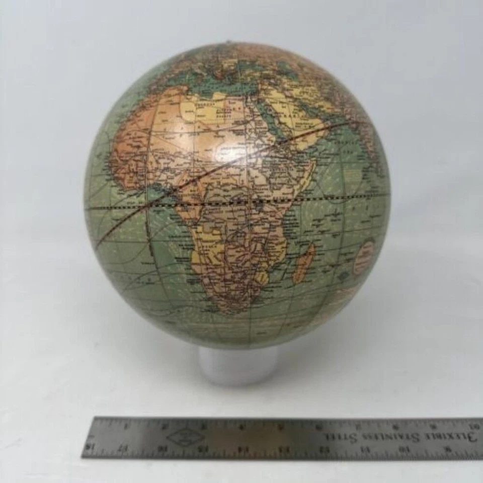 Globo Weber Costello vintage 12 pulgadas colgante Chicago Heights EE. UU. C 1921 Foto 2 de 4