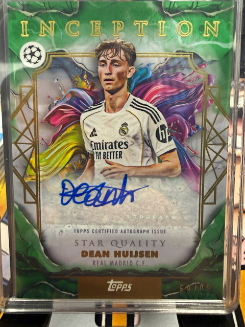 Topps Inception UEFA Club Competitions 2025/26 Dean Huijsen SQ-DH Auto /70