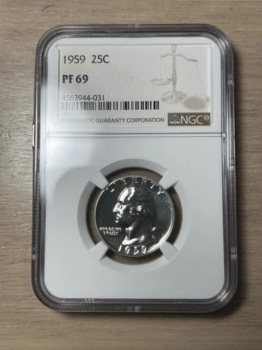 1959 Proof Washington Quarter NGC PF69
