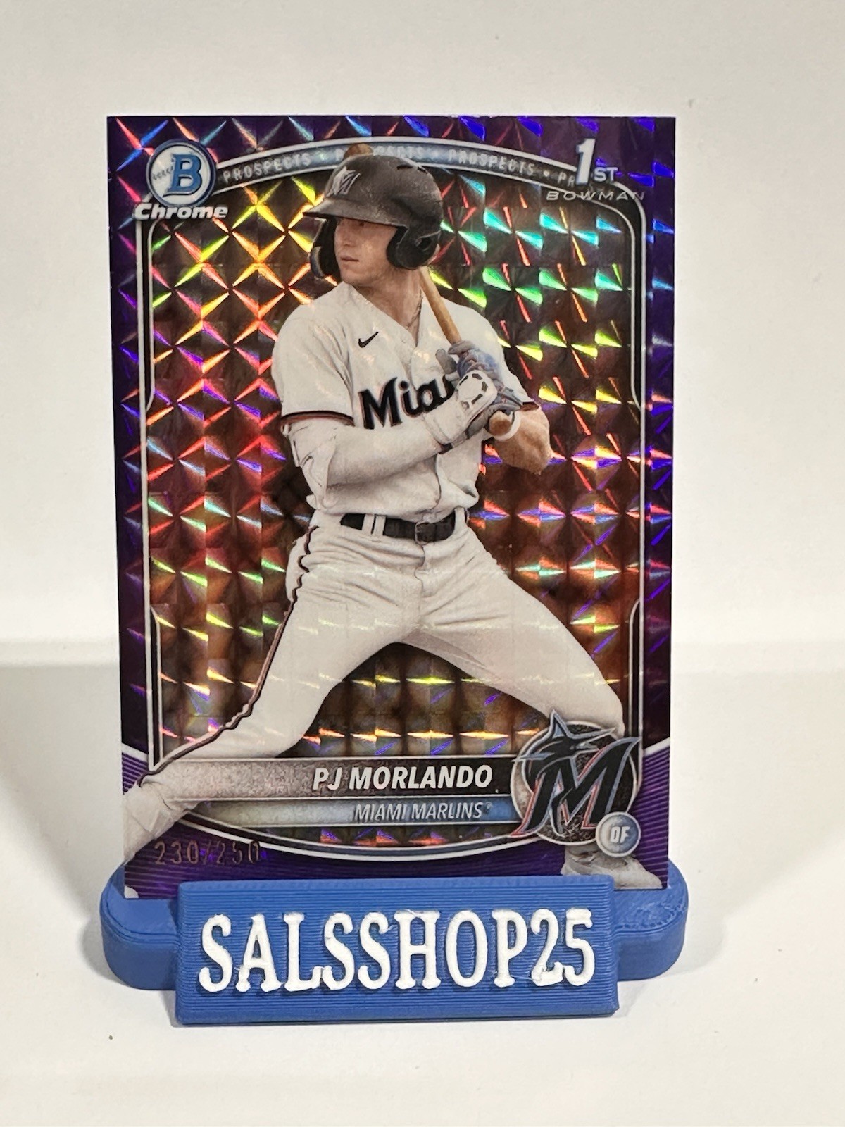 2025 Bowman Chrome Prospects PJ Morlando #BCP-91 Purple Geometric Refractor /250