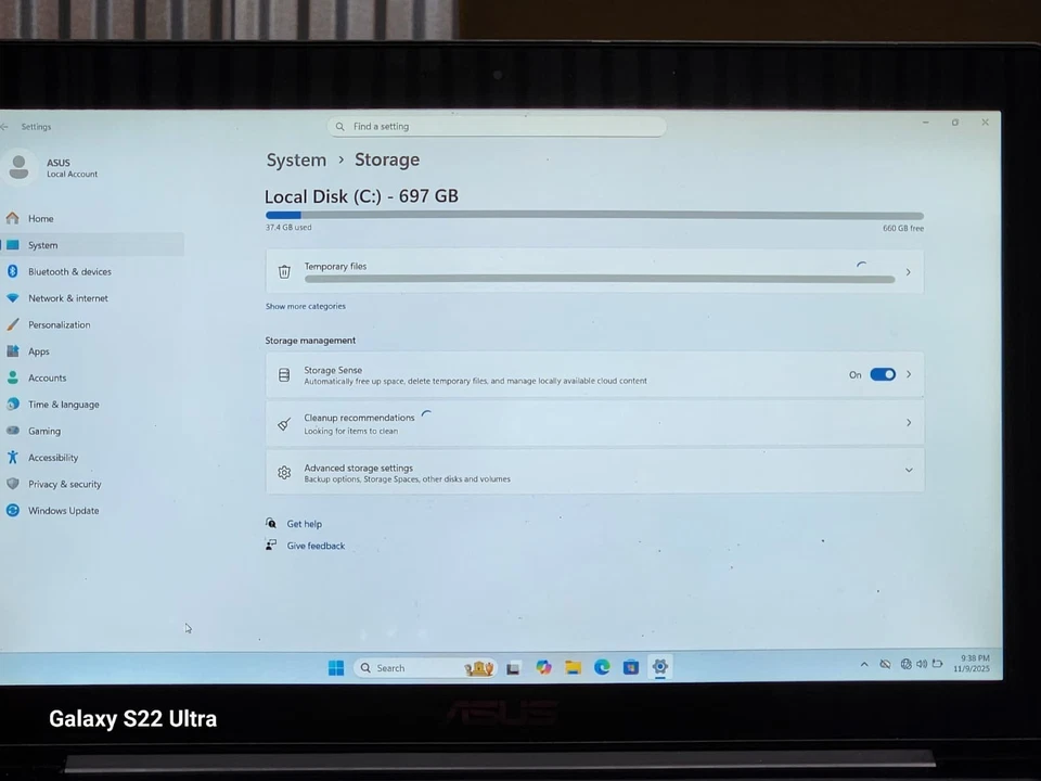 ASUS Q501LA 15.6''TELA SENSÍVEL AO TOQUE RAM 6GB ARMAZENAMENTO 750GB (HDD) WIN 11 BOM COSMÉTICO - Imagem 3 de 4