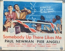 Theater Poster Vintage 1956 Movie Somebody Up There Likes Me Paul Newman