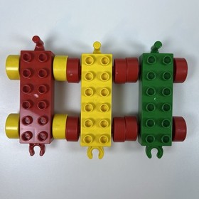 ~100 Piece Duplo Lego Lot #3049 Set XL Idea Green Bucket Bricks Blocks Cars