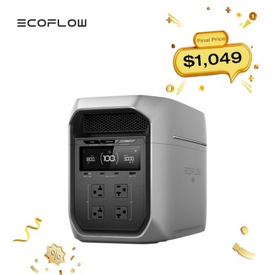 EcoFlow DELTA 3 Max Plus 3000W 2048Wh Portable Power Station Solar