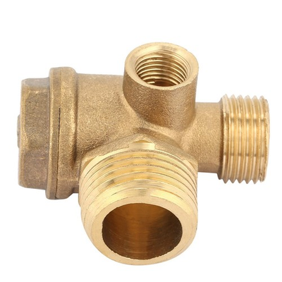 #ad Air Compressor Check Valve 3 Port Male Thread Brass Fit Husky Parts $13.89