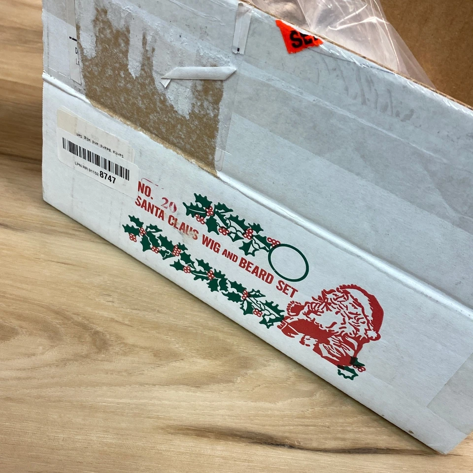 Juego de peluca y barba de Papá Noel accesorio de disfraz de Navidad de lujo HALCO Foto 3 de 4