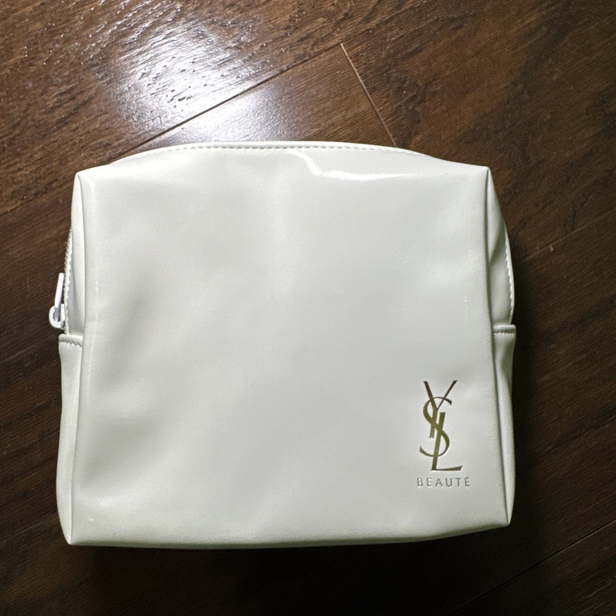 Yves Saint Laurent YSL Beaute white Makeup Cosmetic Bag Travel